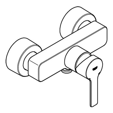 Grohe Lineare Einhand-Brausebatterie, Wandmontage, chrom Grohe Lineare Einhand-Brausebatterie, Wandmontage, chrom