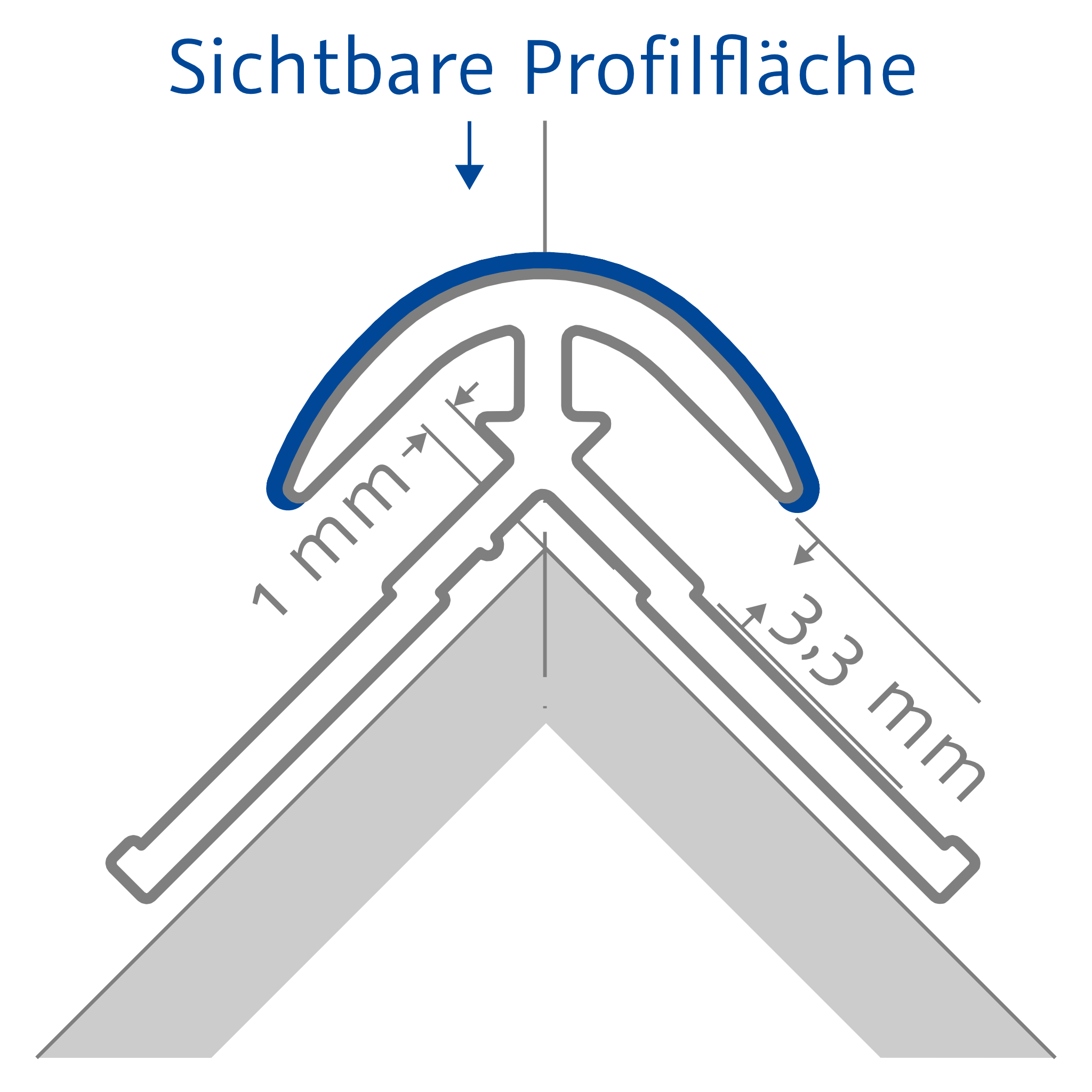 HSK Eckprofil außen, rund für „RenoDeco“ für RenoDeco Wandverkleidungssystem in Alu Silber-matt (2,55 Meter)