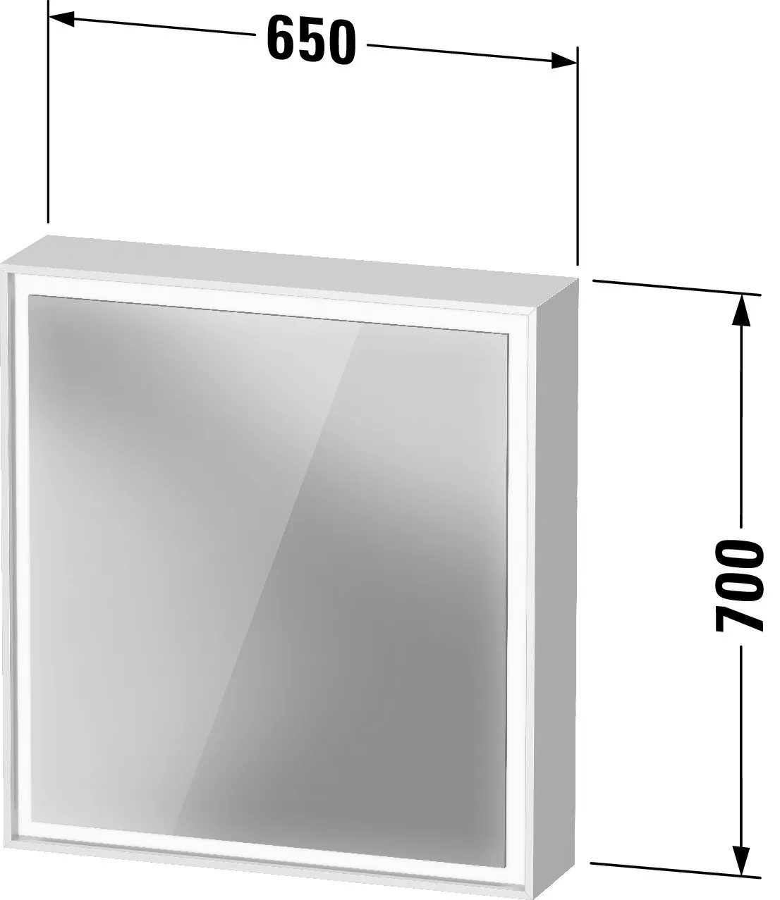 Duravit Spiegelschrank Version: Sensor „L-Cube“ 65 × 70 × 15,5 cm