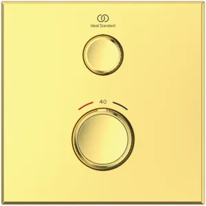 Ideal Standard Ceratherm Navigo Brausethermostat Unterputz 1 Verbraucher Eckig Brushed Gold