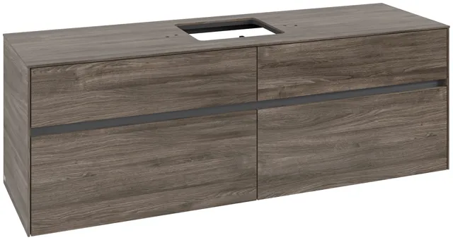 Villeroy & Boch Waschtischunterschrank „Collaro“ 1600 × 548 × 500 mm Stone Oak, ohne Beleuchtung, für Becken mittig Villeroy & Boch Waschtischunterschrank „Collaro“ 1600 × 548 × 500 mm Stone Oak, ohne Beleuchtung, für Becken mittig