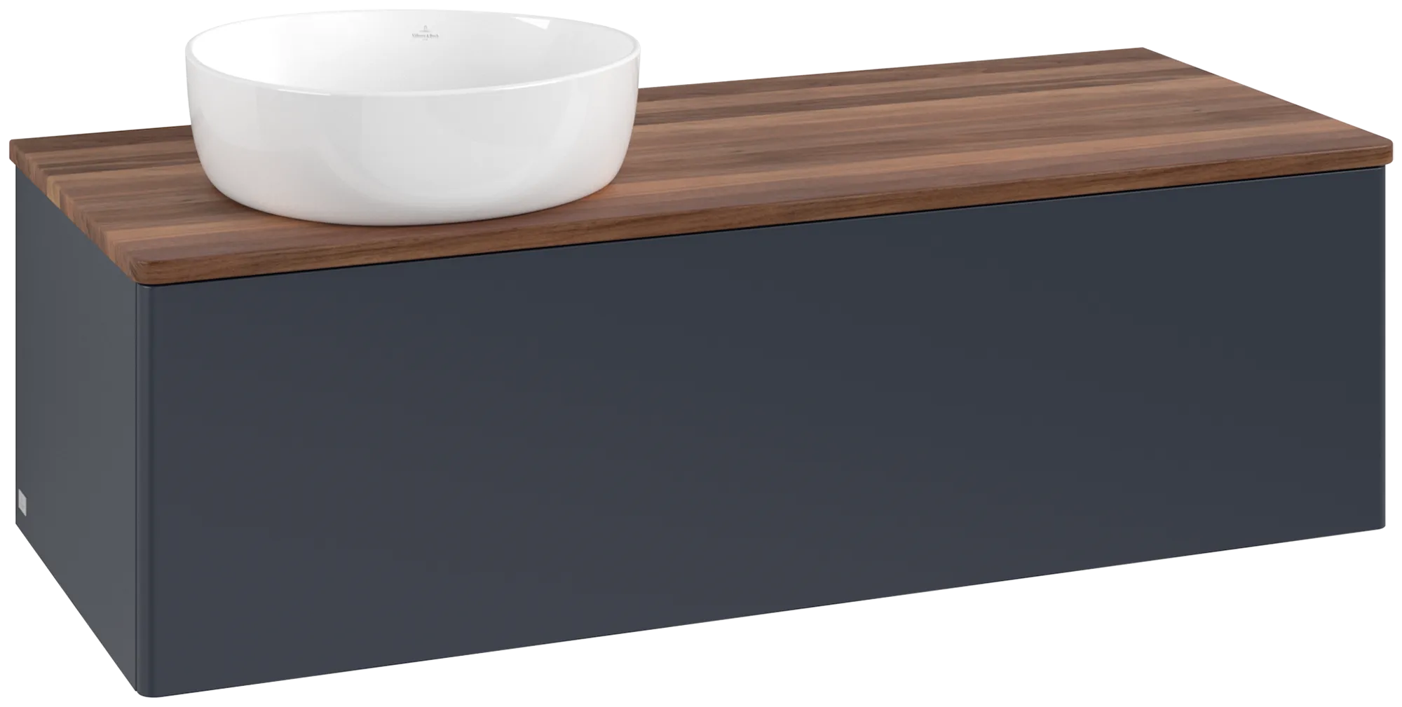 Villeroy & Boch Antao Waschbeckenunterschrank K33_1, Midnight Blue Matt Lacquer / Warm Walnut