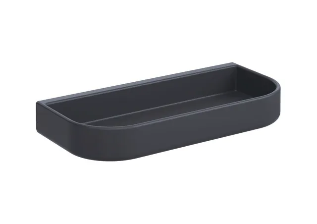 Ablageschale der Serie 477, Polyamid, matt, Montage an der Wand mit Wandhalter, 250 mm breit, 35 mm hoch, 115 mm tief, in Farbe 99 (Reinweiß) Ablageschale der Serie 477, Polyamid, matt, Montage an der Wand mit Wandhalter, 250 mm breit, 35 mm hoch, 115 mm tief, in Farbe 99 (Reinweiß)