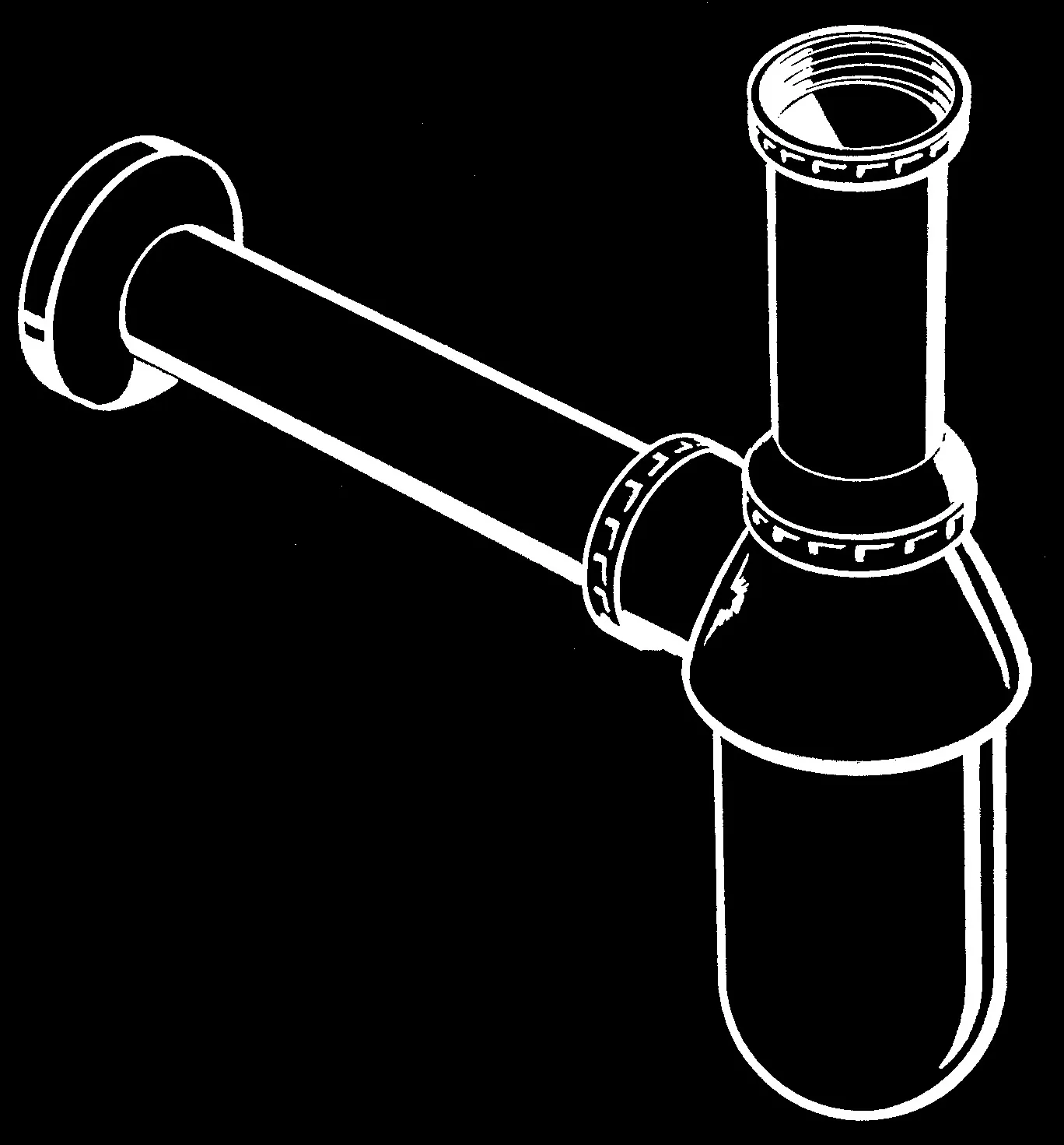 Tassensifon gr. Mod. installationsfr. chrom Tassensifon gr. Mod. installationsfr. chrom