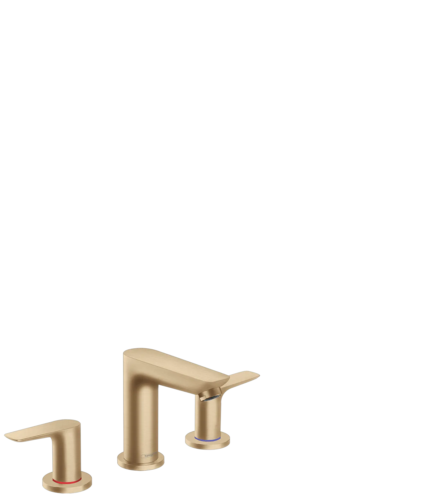 Hansgrohe Talis E 3-Loch Waschtischarmatur mit Zugstangen-Ablaufgarnitur, Brushed Bronze