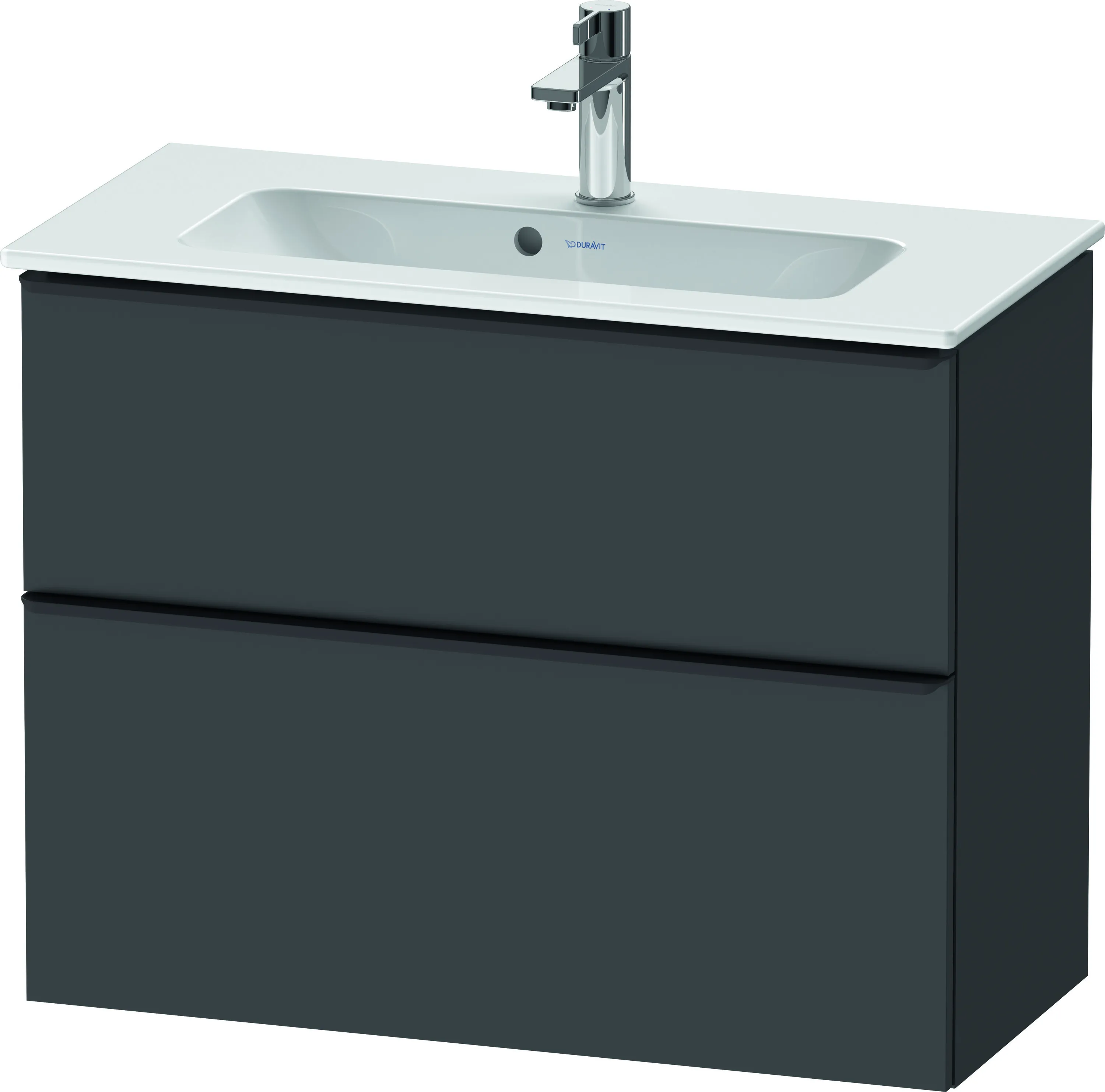 Duravit Waschtischunterschrank wandhängend „D-Neo“ 81 × 62,5 × 37,2 cm Graphit Matt