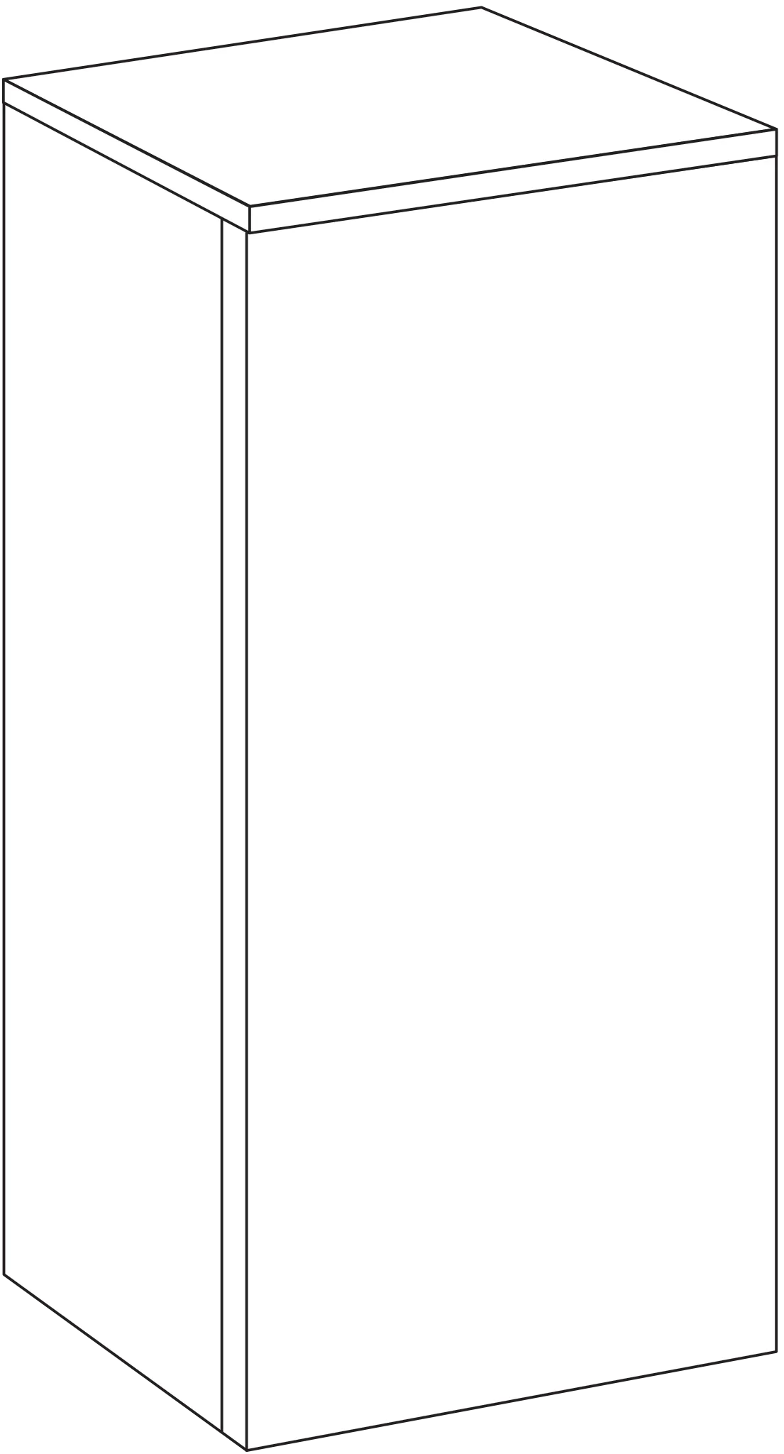 Mittelschrank rechts Solo One (PS103) 850x400x338 Eiche-Nebraska