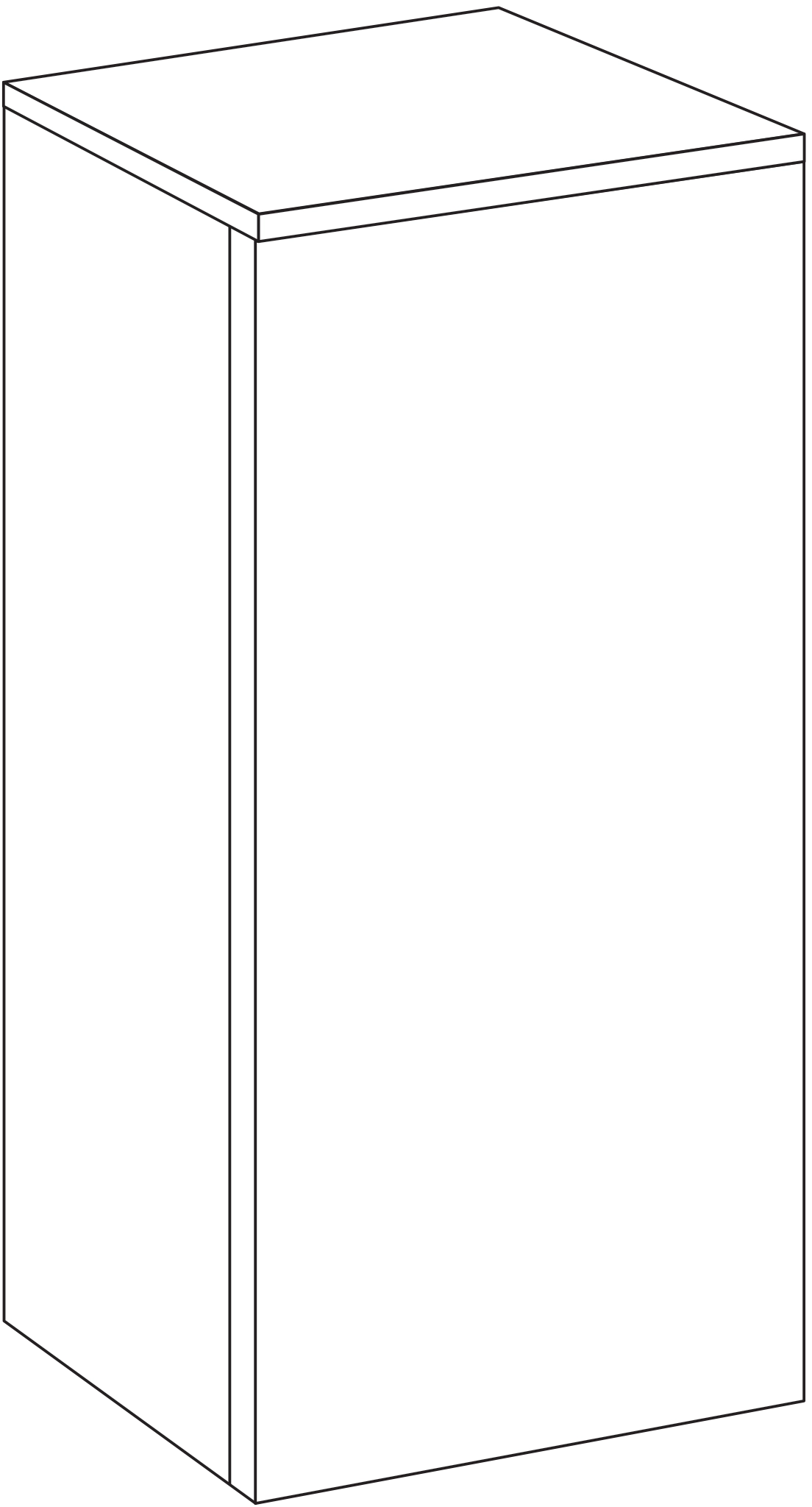 Sanipa Mittelschrank „Solo One“ 400 × 850 × 338 mm Anschlag rechts, in Eiche Tabak, Anschlag rechts Sanipa Mittelschrank „Solo One“ 400 × 850 × 338 mm Anschlag rechts, in Eiche Tabak, Anschlag rechts