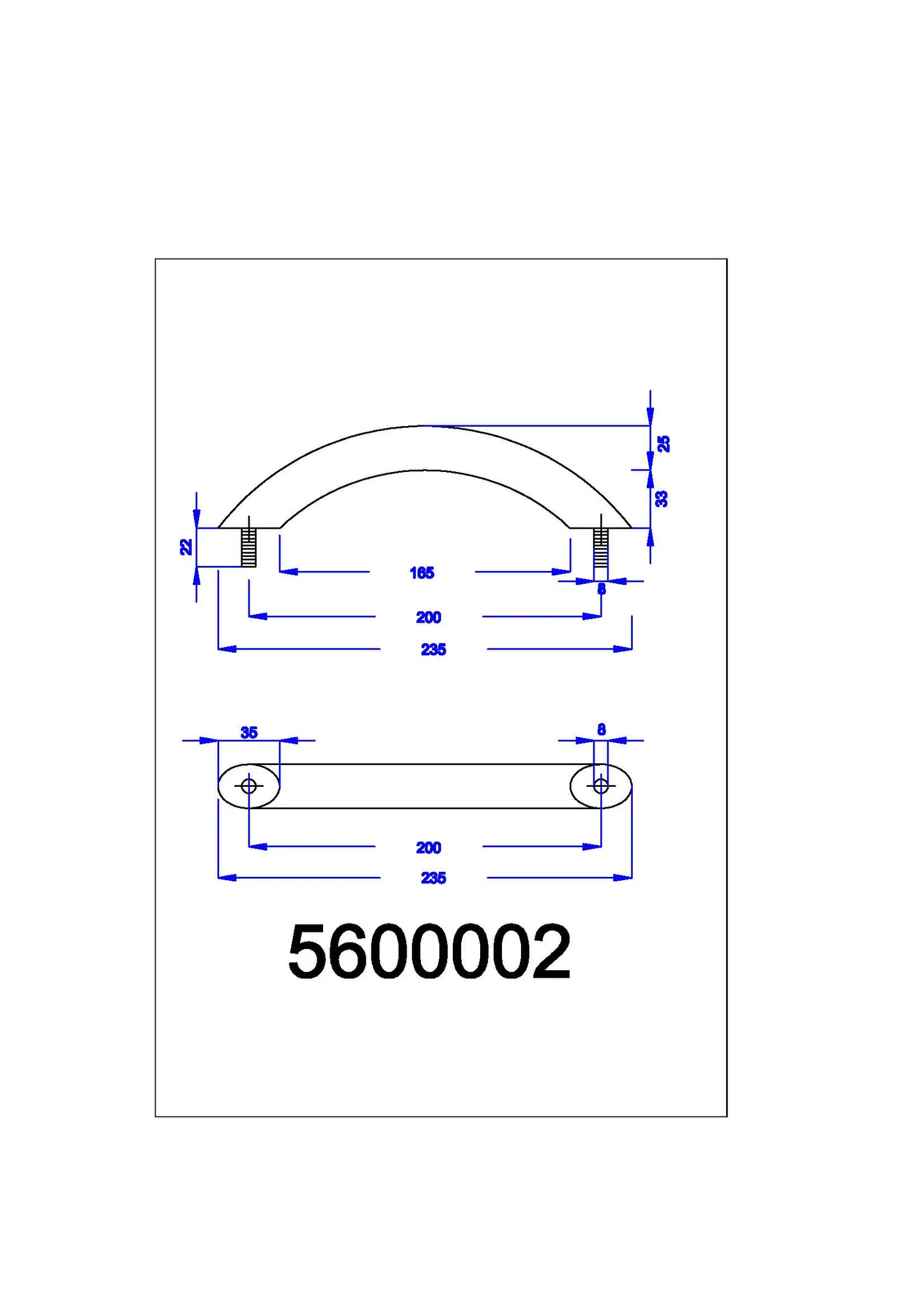 VitrA Zubehör Wannengriff Universal Breite 24 cm Metall Chrom VitrA Zubehör Wannengriff Universal Breite 24 cm Metall Chrom