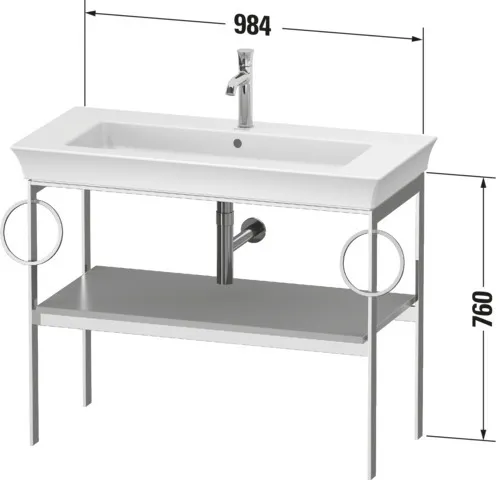 Duravit Konsole „White Tulip“ in Graphit Seidenmatt Duravit Konsole „White Tulip“ in Graphit Seidenmatt