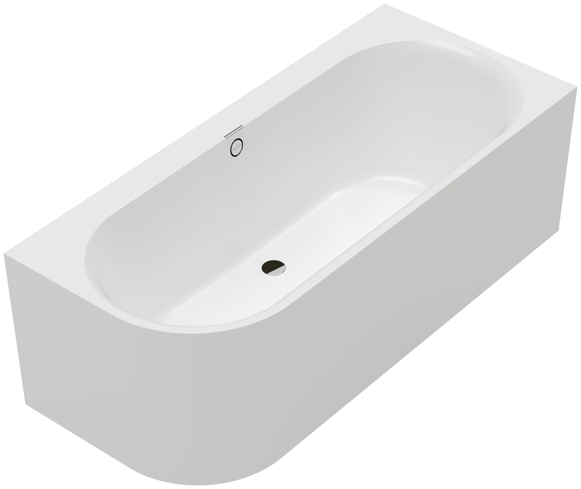 Villeroy & Boch Oberon 2.1 Vorwand-Badewanne UAC180OBNRA2V, rechte Ausführung, Whirlpoolsystem Airpool Comfort (AC), Stone White