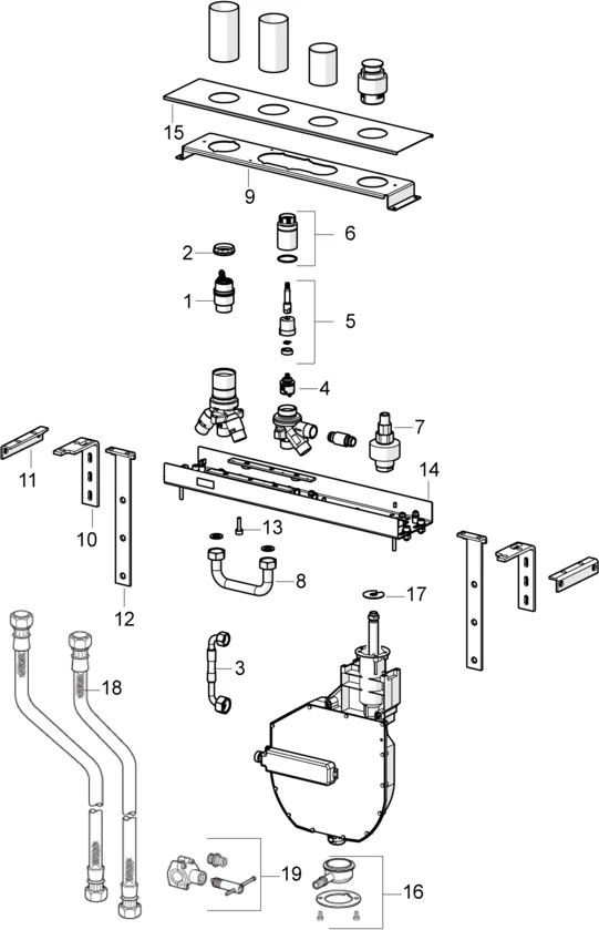 HansaCOMPACT UP-Rohbauset Bade- und Brausearmatur HansaCOMPACT 4.0 Kartusche 5308 DN20 Wannenarmatur Fliesenrandmontage Unterputz HansaCOMPACT UP-Rohbauset Bade- und Brausearmatur HansaCOMPACT 4.0 Kartusche 5308 DN20 Wannenarmatur Fliesenrandmontage Unterputz