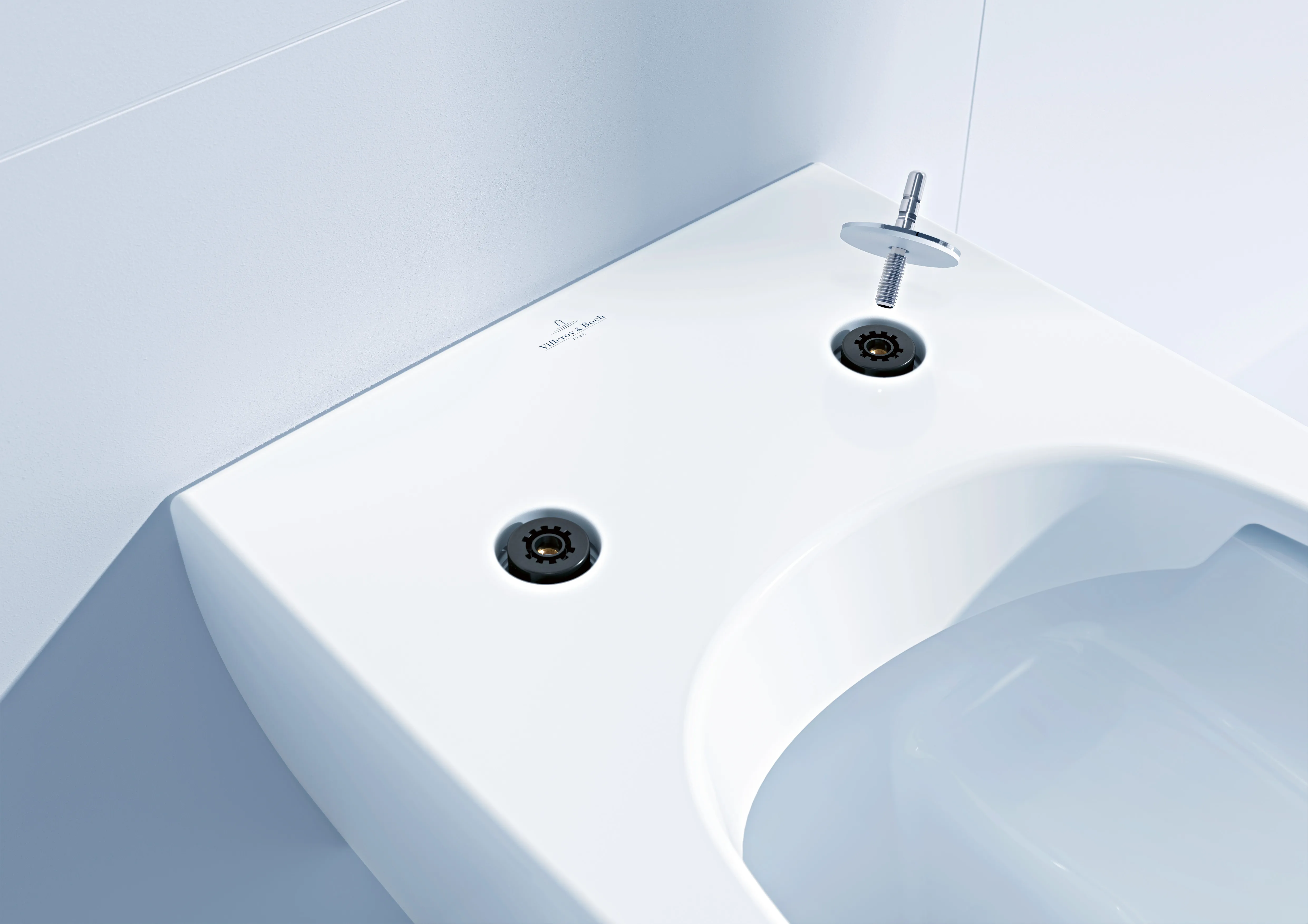 Wand-Tiefspül-WC Combi-Pack „Universo TwistFlush“ 37 × 36 × 56 × 56 cm in Weiß Alpin, mit CeramicPlus, ohne Spülrand Wand-Tiefspül-WC Combi-Pack „Universo TwistFlush“ 37 × 36 × 56 × 56 cm in Weiß Alpin, mit CeramicPlus, ohne Spülrand