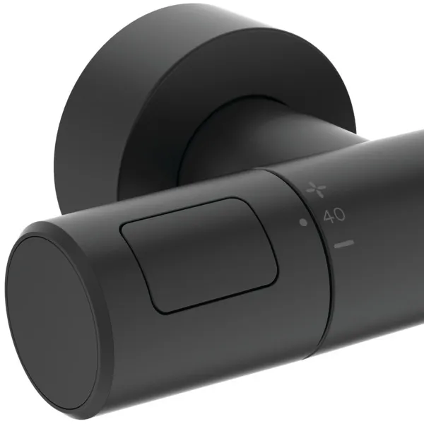 Gleitstangekombination „CerathermT25N“, Befestigung verdeckt in Silk Black Gleitstangekombination „CerathermT25N“, Befestigung verdeckt in Silk Black