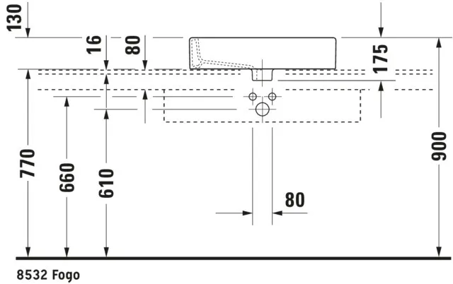 Aufsatzwaschtisch „Vero“, mit Überlauf, Hahnlochposition mittig Aufsatzwaschtisch „Vero“, mit Überlauf, Hahnlochposition mittig