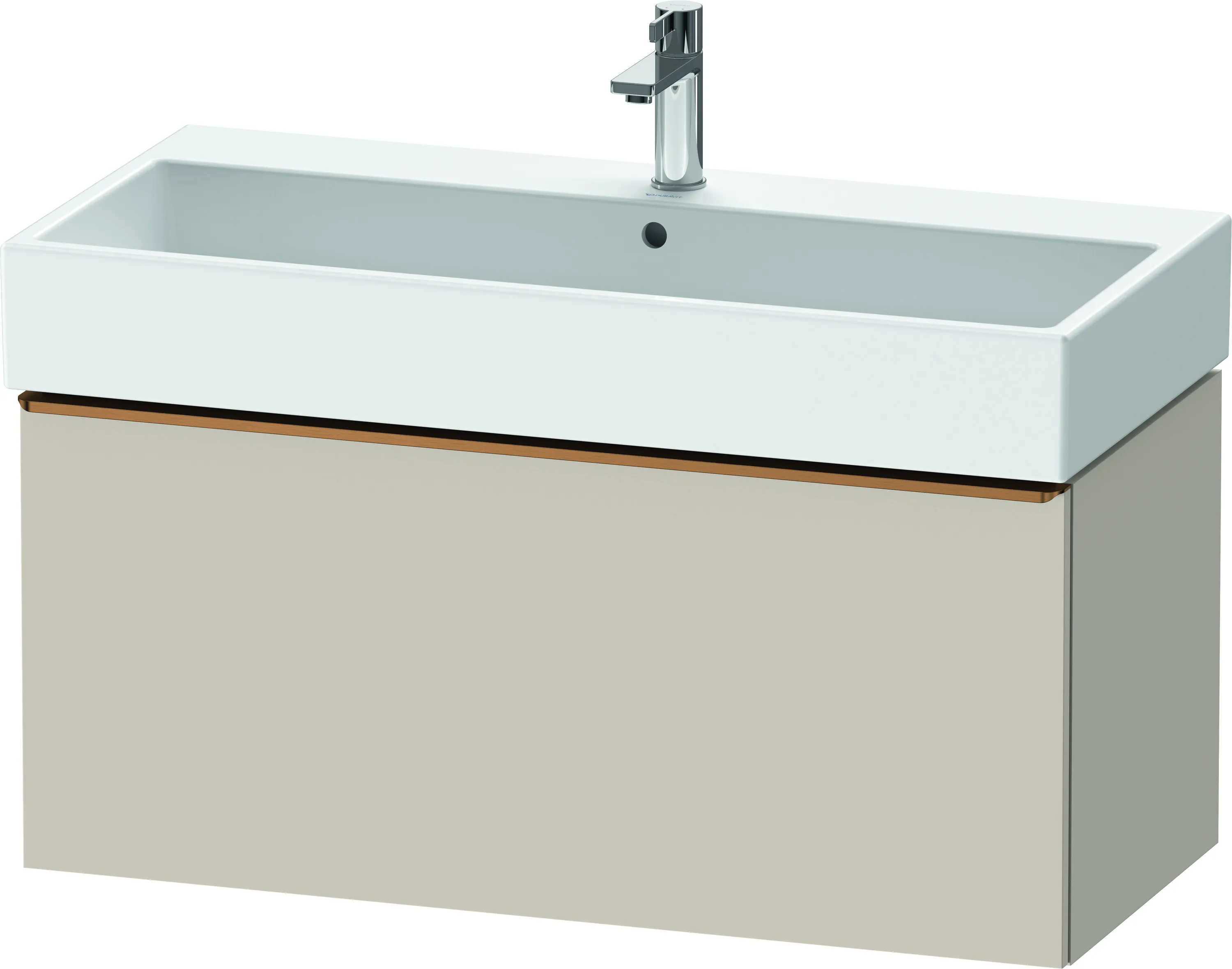 Duravit Waschtischunterschrank wandhängend „D-Neo“ 98,4 × 44 × 44,2 cm Taupe Matt