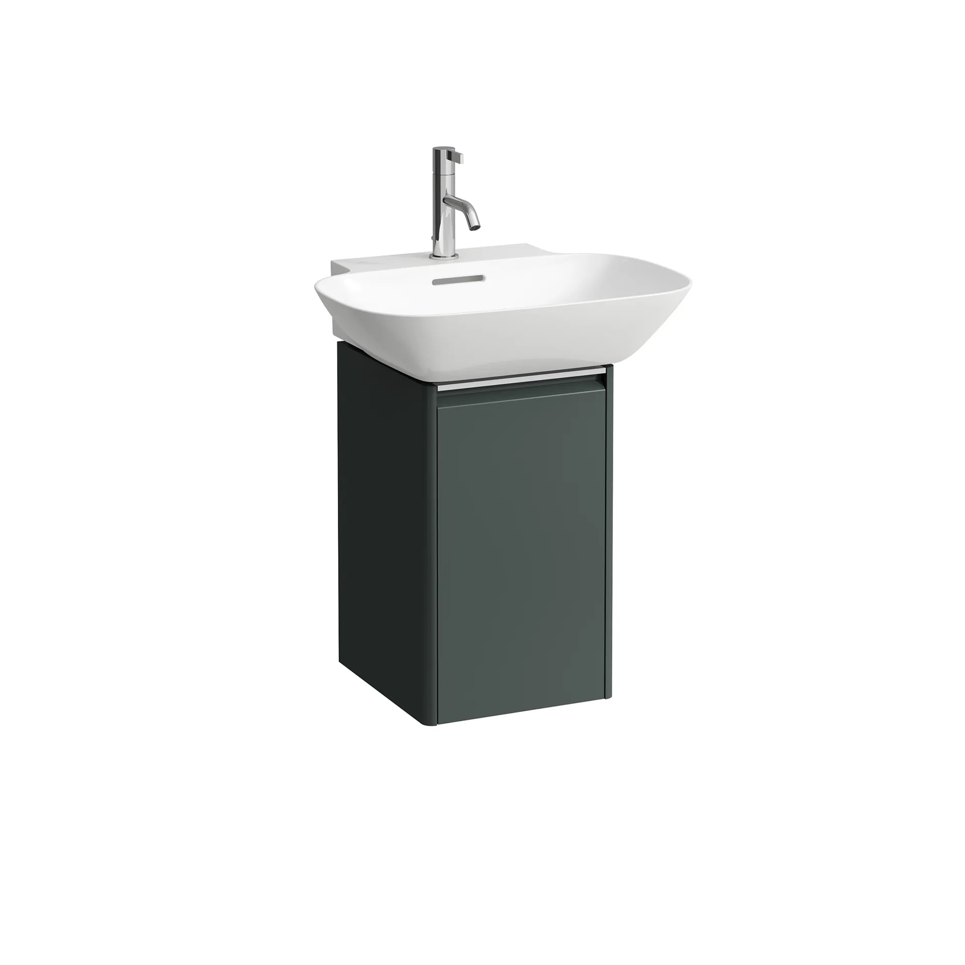 Waschtischunterbau BASE für INO 339x317x515 1 Tür Scharnier rechts mit Griff aluminium eloxiert für Waschtisch H810302 weiß matt Waschtischunterbau BASE für INO 339x317x515 1 Tür Scharnier rechts mit Griff aluminium eloxiert für Waschtisch H810302 weiß matt