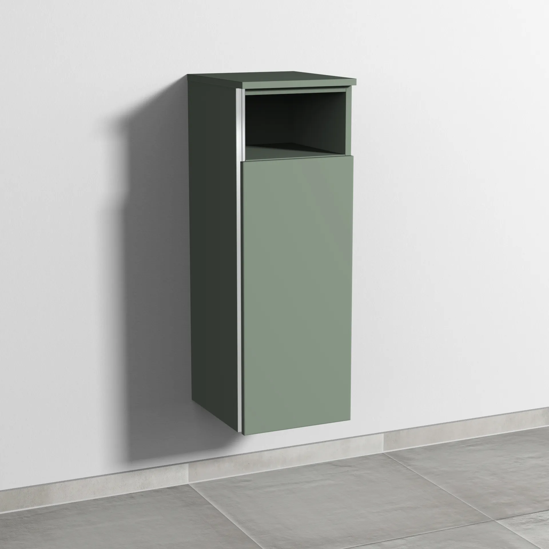 Sanipa Mittelschrank „3way“ 300 × 850 × 345 mm Anschlag rechts, in Soft-Green, Anschlag rechts