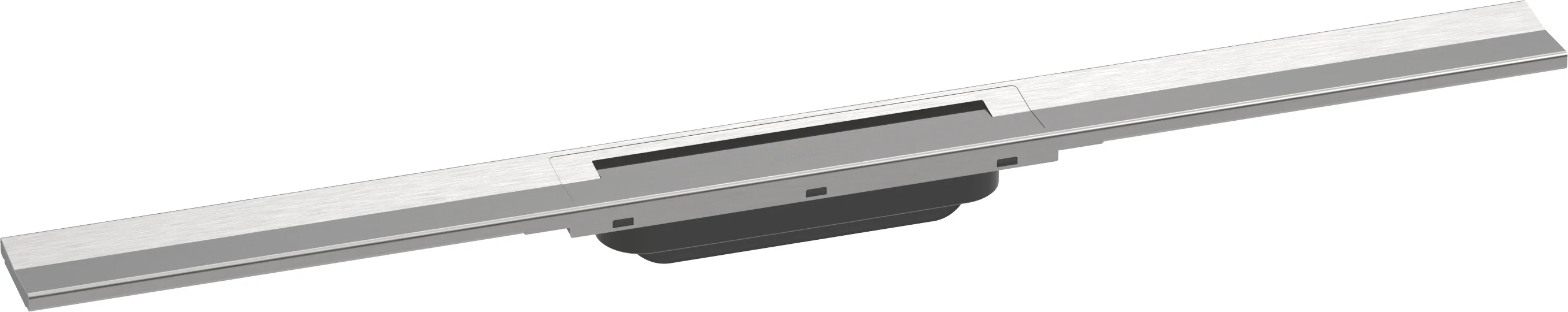 Hansgrohe RainDrain Flex Duschrinne 800 mm, zweiseitig montierbar, höhenverstellbar um 10 mm, Edelstahl V2A (1.4301), bis zu 60 l/min Ablaufleistung