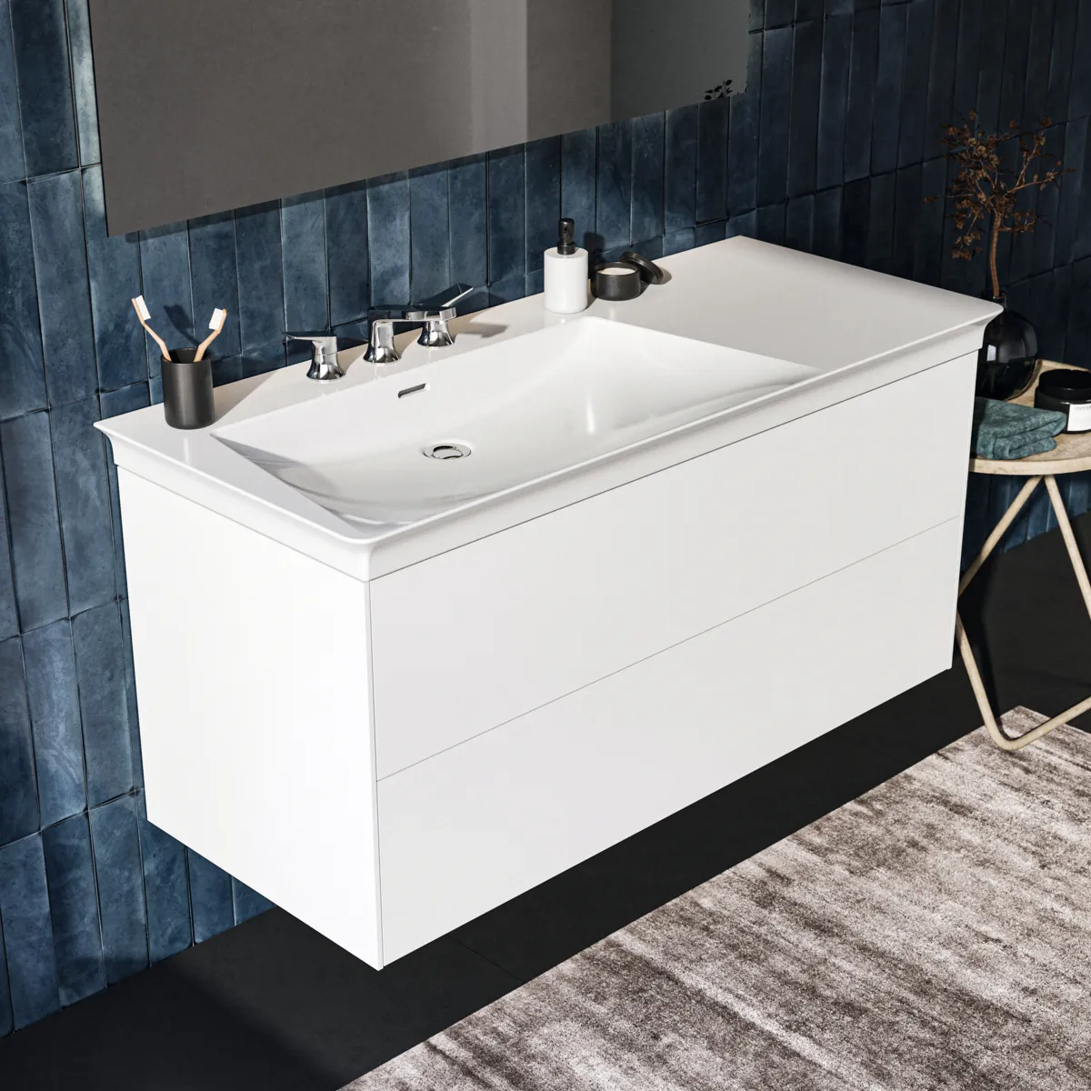 Ideal Standard Waschtischunterschrank „Conca“ 120 × 54,8 × 50,5 cm Weiß matt lackiert