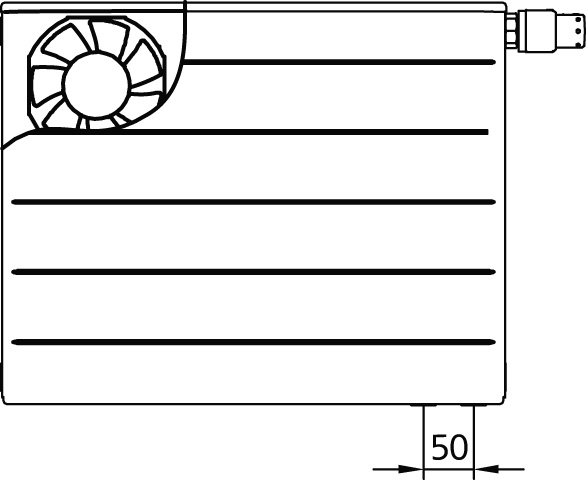 Kermi Wärmepumpen-Flachheizkörper „x-flair“ 80 × 40 cm in Weiß