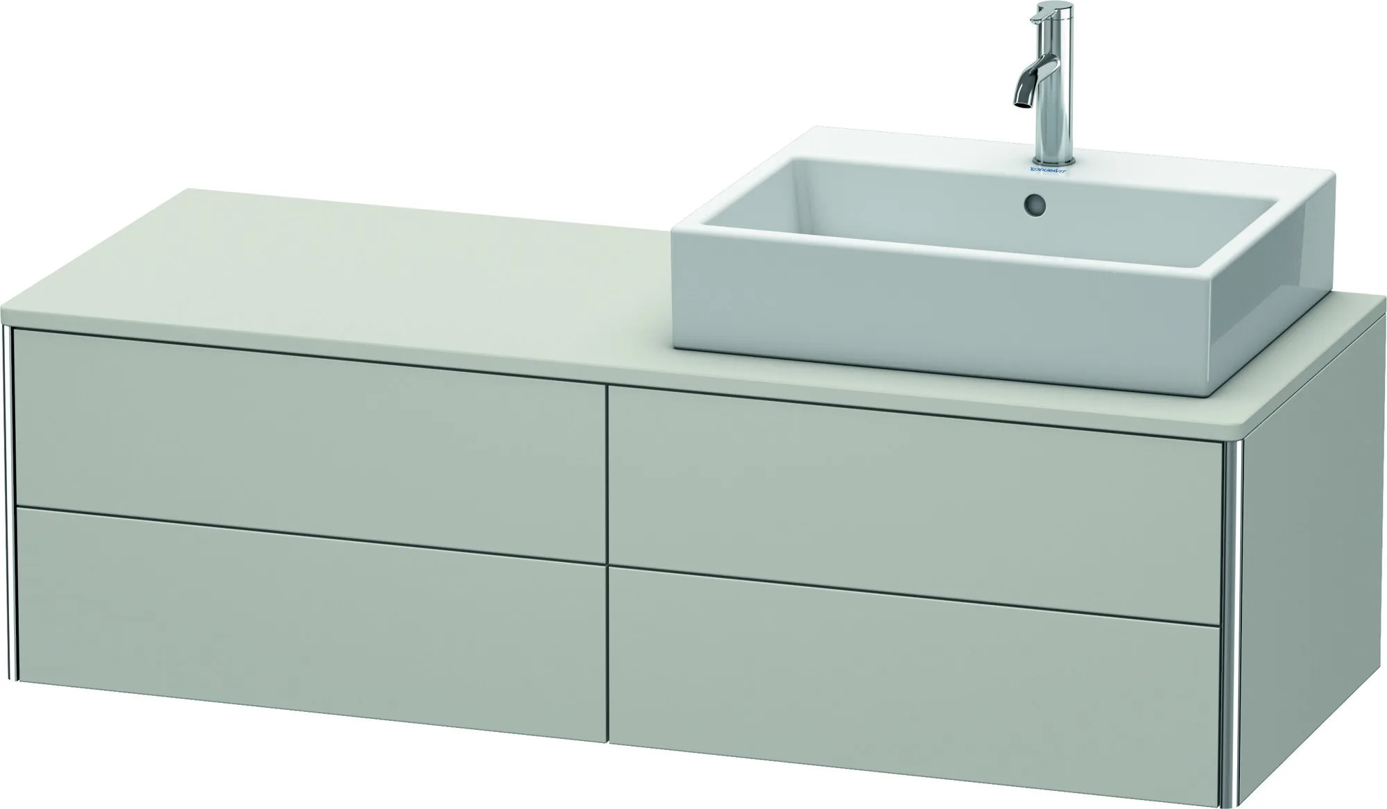 Duravit Waschtischunterschrank wandhängend „XSquare“ 140 × 40 × 54,8 cm Betongrau Matt Duravit Waschtischunterschrank wandhängend „XSquare“ 140 × 40 × 54,8 cm Betongrau Matt