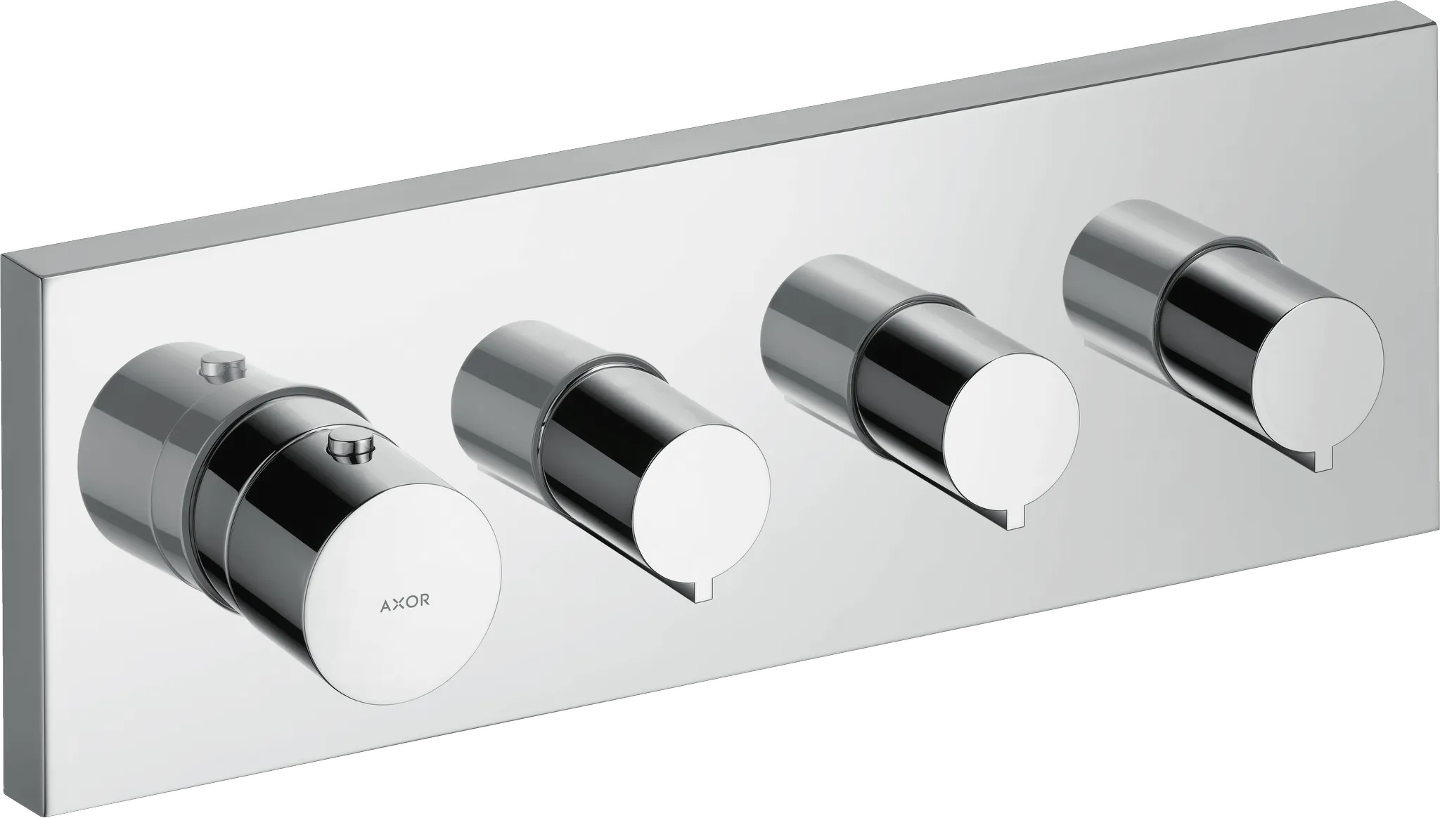 Hansgrohe AXOR Starck Shower Col Armatur Thermostatmodul 360⁄120 Unterputz eckig für 3 Verbraucher, Chrom Hansgrohe AXOR Starck Shower Col Armatur Thermostatmodul 360⁄120 Unterputz eckig für 3 Verbraucher, Chrom