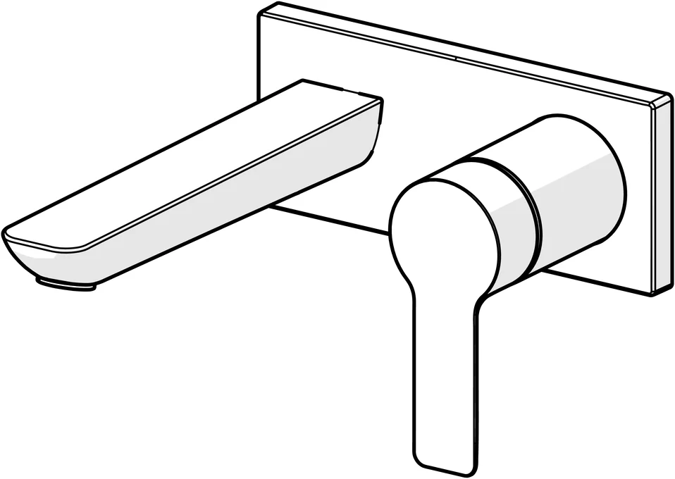 HansaLIGNA Waschtischarmatur Einhebelmischer Fertigmontageset 4489 Rosette eckig Ausladung 190 mm DN 15 Chrom HansaLIGNA Waschtischarmatur Einhebelmischer Fertigmontageset 4489 Rosette eckig Ausladung 190 mm DN 15 Chrom