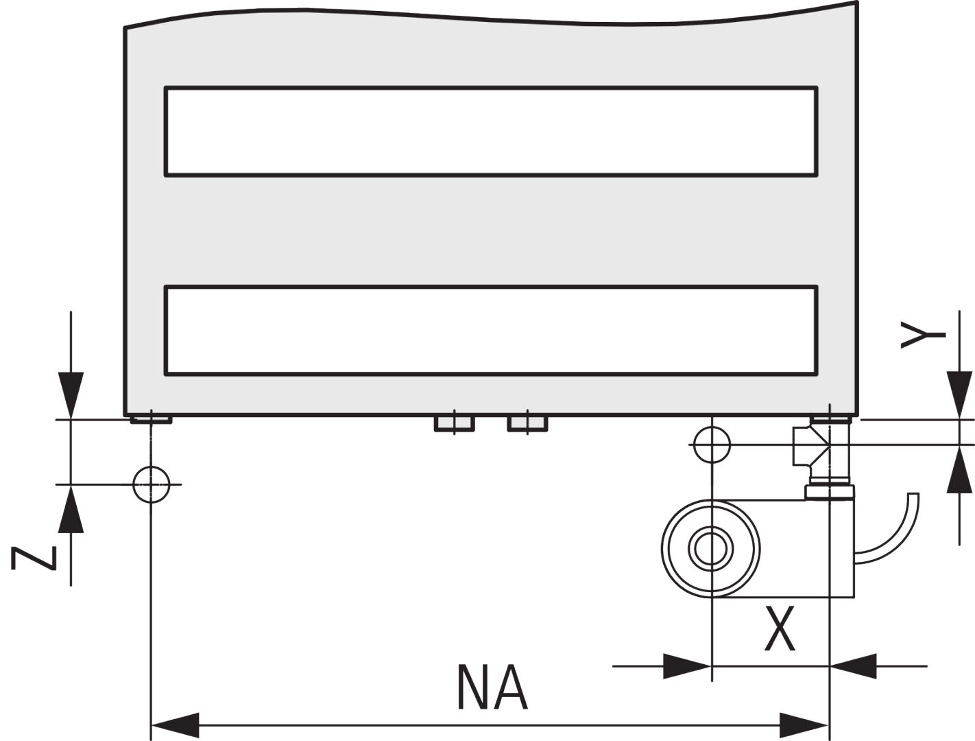 Kermi Design-Heizkörper „Casteo®“ 60 × 98,6 cm in Graphit Metallic