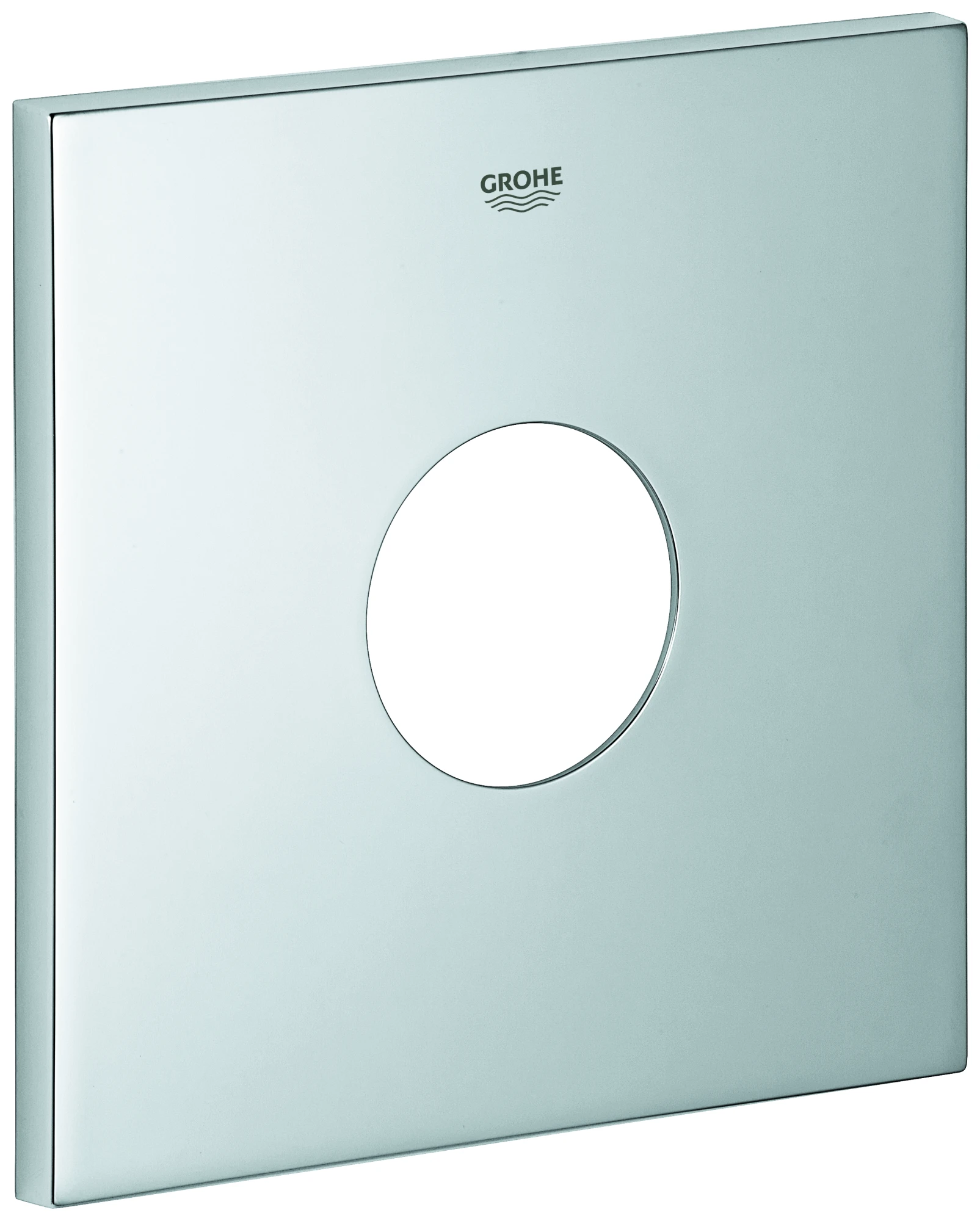 Rosette 48434, eckig, für Einhandmischer-Fertigmontagesets, chrom