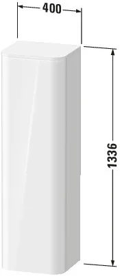 Duravit Halbhochschrank „Happy D.2 Plus“ 40 × 133,6 × 36 cm Taupe Seidenmatt, Anschlag links Duravit Halbhochschrank „Happy D.2 Plus“ 40 × 133,6 × 36 cm Taupe Seidenmatt, Anschlag links