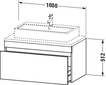 Duravit Waschtischunterschrank wandhängend „DuraStyle“ 100 × 51,2 × 54,8 cm Duravit Waschtischunterschrank wandhängend „DuraStyle“ 100 × 51,2 × 54,8 cm