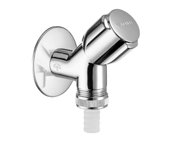 Geräteschrägsitzventil COMFORT, RFV, DN 15 G 1/2 AG, Schlauchverschraubung Ø 14,5 mm (DN 20 G 3/4 AG), chrom Geräteschrägsitzventil COMFORT, RFV, DN 15 G 1/2 AG, Schlauchverschraubung Ø 14,5 mm (DN 20 G 3/4 AG), chrom