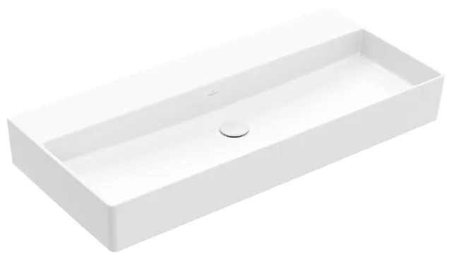Villeroy & Boch Wandwaschtisch aus TitanCeram geschliffen „Memento 2.0“ 1000 × 470 × 135 mm, ohne Hahnlochbohrung in Weiß Alpin Villeroy & Boch Wandwaschtisch aus TitanCeram geschliffen „Memento 2.0“ 1000 × 470 × 135 mm, ohne Hahnlochbohrung in Weiß Alpin