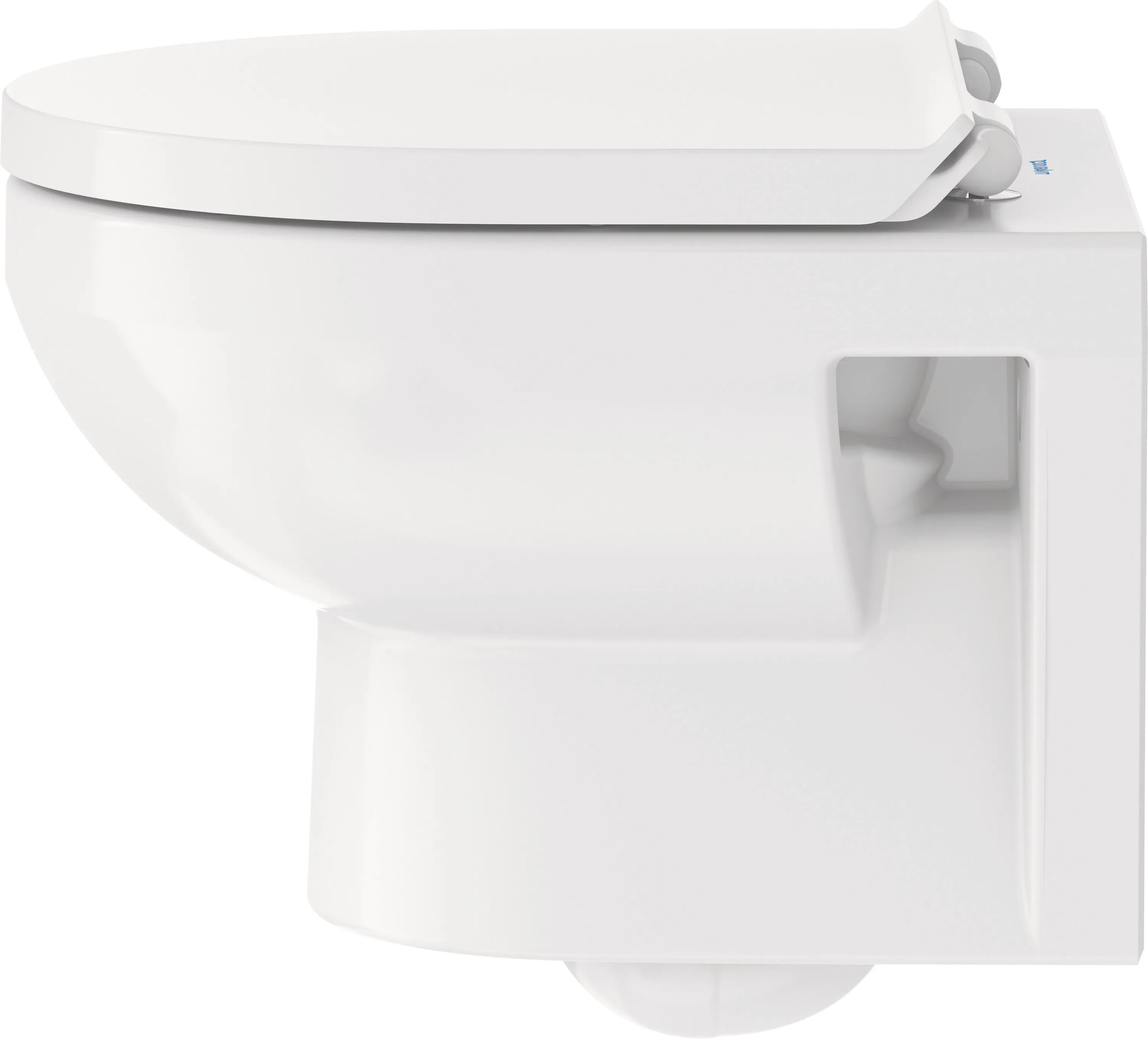 Duravit Wand-Tiefspül-WC Compact inkl. WC-Sitz „No.1“ 36,5 × 48 × 40 cm, Befestigung sichtbar, ohne Spülrand