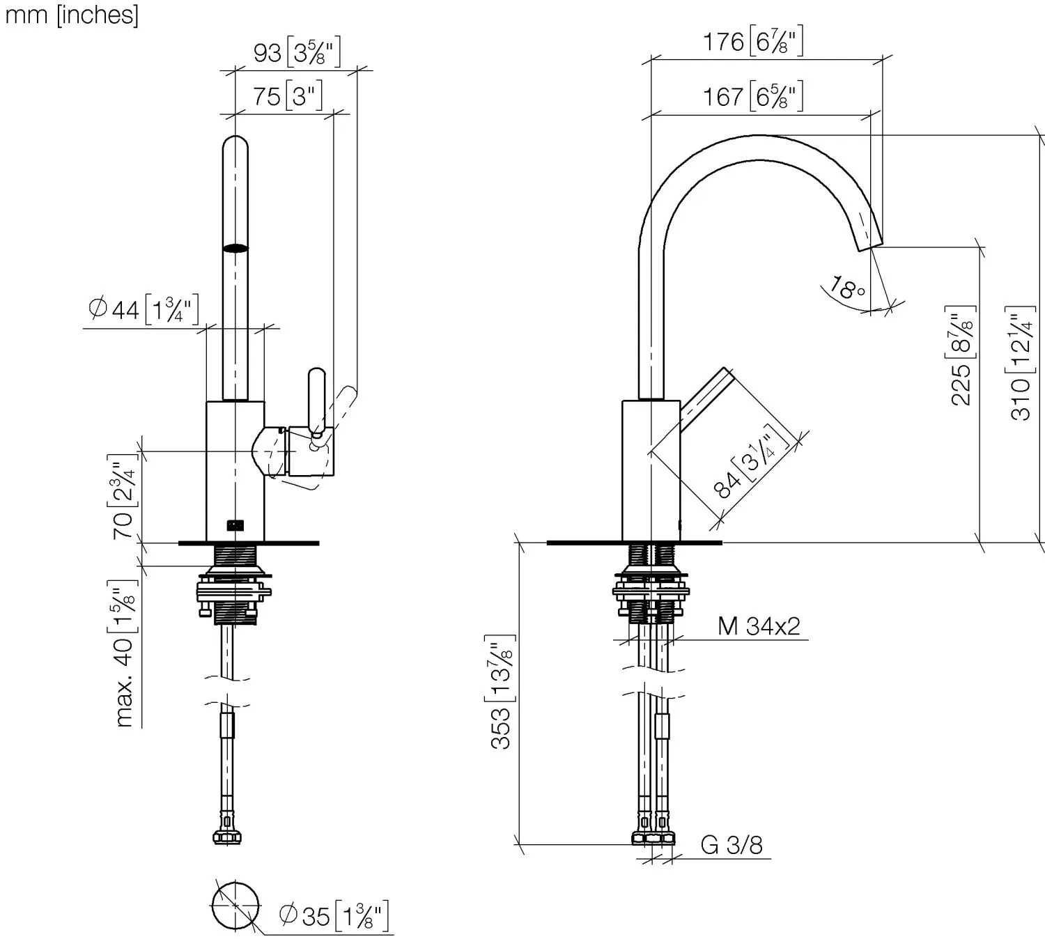 Dornbracht META Waschtisch-Einhandbatterie ohne Ablaufgarnitur Chrom Dornbracht META Waschtisch-Einhandbatterie ohne Ablaufgarnitur Chrom