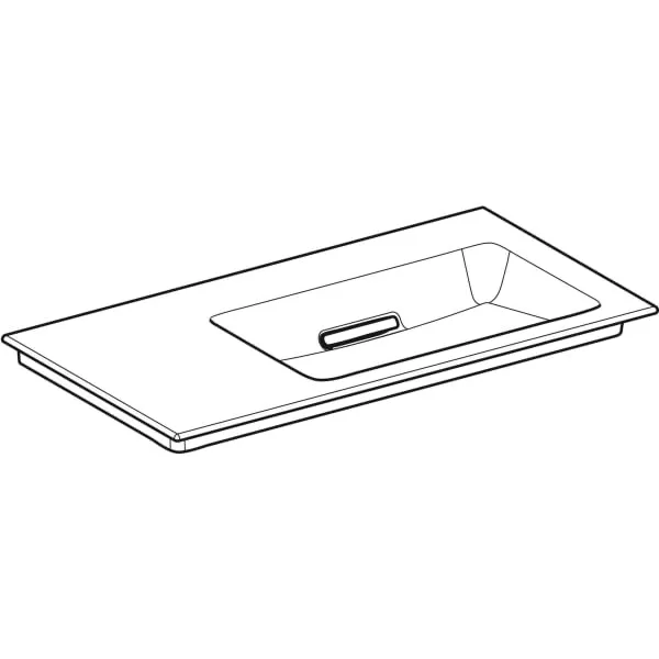 Schrankwaschtisch mit Ablagefläche „One“ mit horizontalem Ablauf 90 × 48 cm mit KeraTect® Schrankwaschtisch mit Ablagefläche „One“ mit horizontalem Ablauf 90 × 48 cm mit KeraTect®