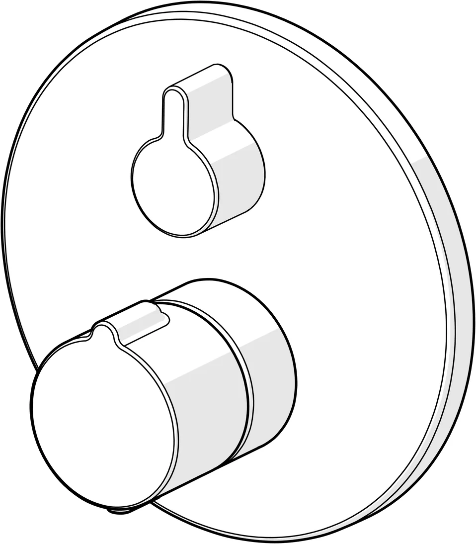 HansaHOME Wannen- und Brausearmatur Fertigmontageset für Wanne/Brause HansaHOME 8862 Rosette rund mit Sicherungseinrichtung Chrom