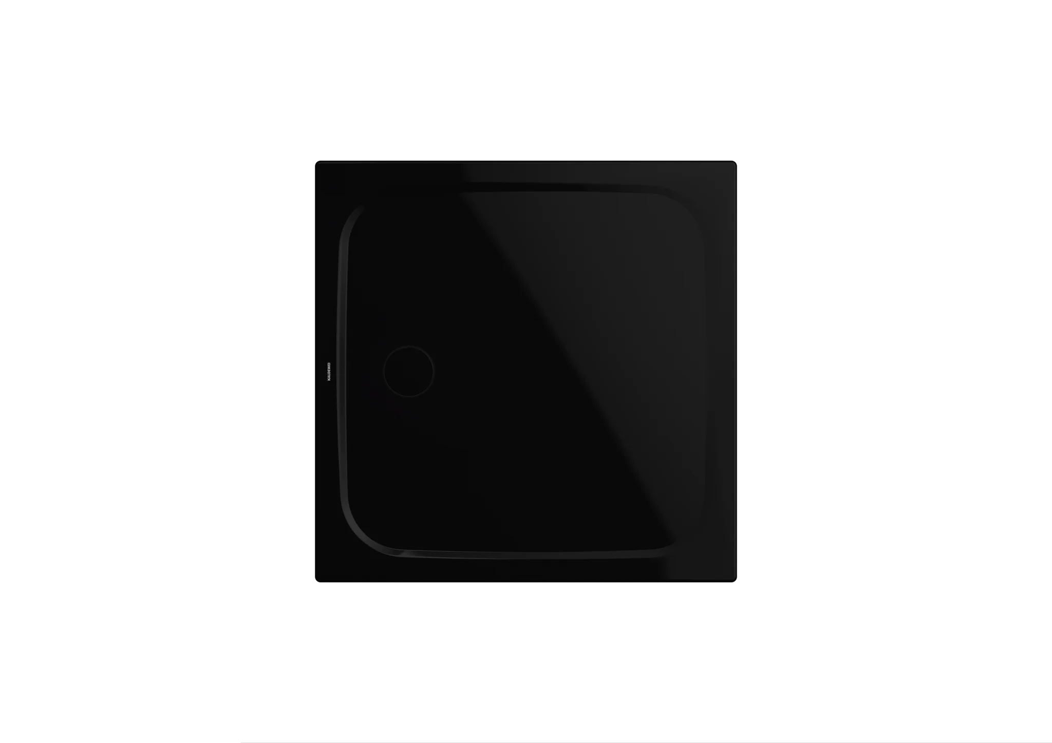 Kaldewei CAYONOPLAN Duschfläche extraflach, schwarz, 800x800 mm, Randhöhe 32 mm, Tiefe 18 mm