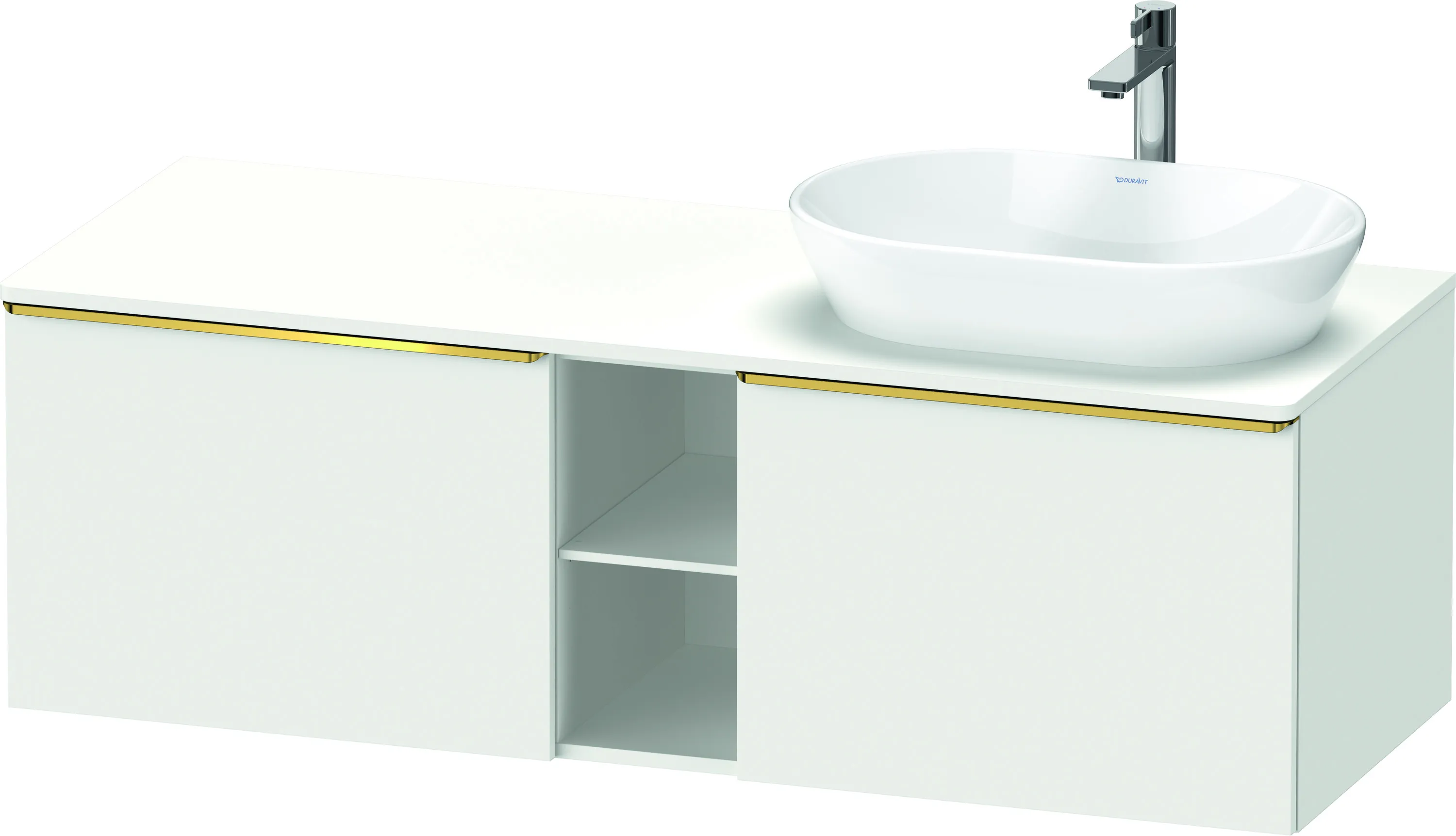 Duravit Waschtischunterschrank wandhängend „D-Neo“ 140 × 45,9 × 55 cm Weiß Matt