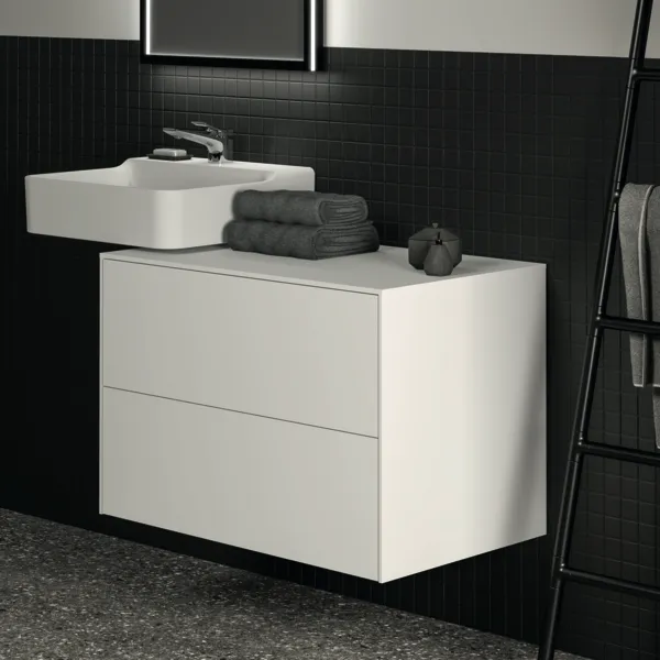 Ideal Standard Waschtischunterschrank „Conca“ 80,2 × 55 × 50,5 cm Weiß matt lackiert