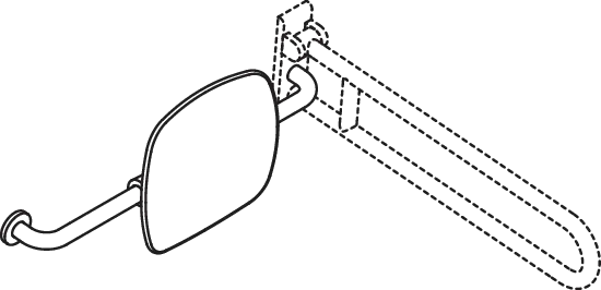 Rückenstütze Fb 98, WA 150mm, links zur Befest.an Wand-/SK-Griff reinweiß Rückenstütze Fb 98, WA 150mm, links zur Befest.an Wand-/SK-Griff reinweiß