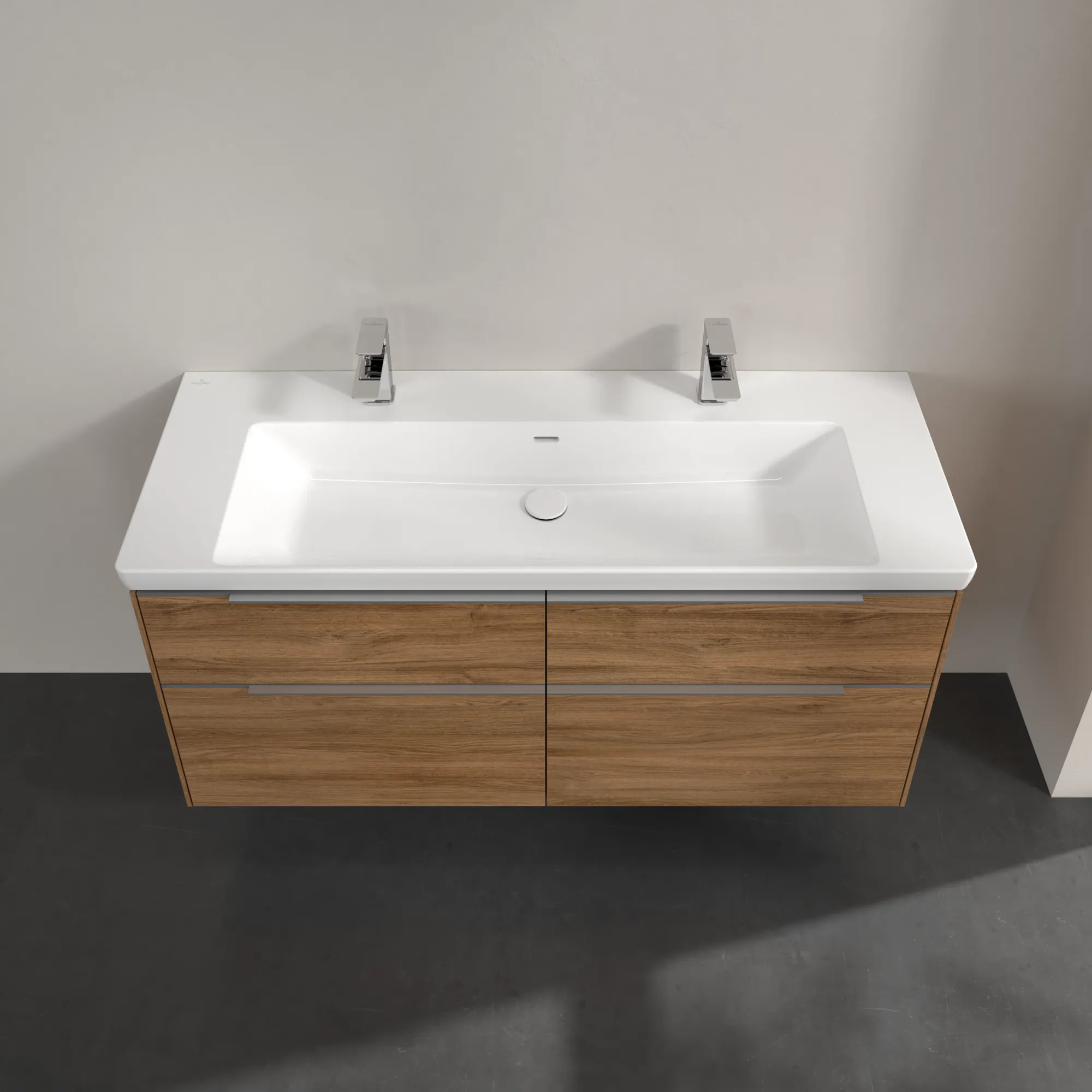 Villeroy & Boch Waschtischunterschrank „Subway 3.0“ für Schrankwaschtisch 1272 × 576 × 478 mm Kansas Oak, für Becken mittig