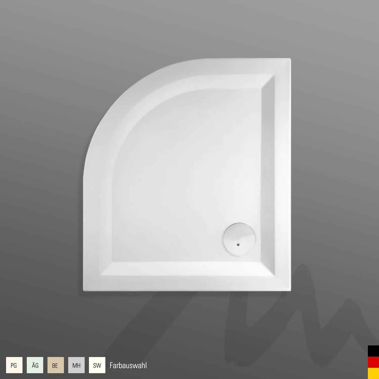 Mauersberger Acryl-Duschwanne albis 90⁄80 SF links, 900x800x50, Farbgruppe: 2