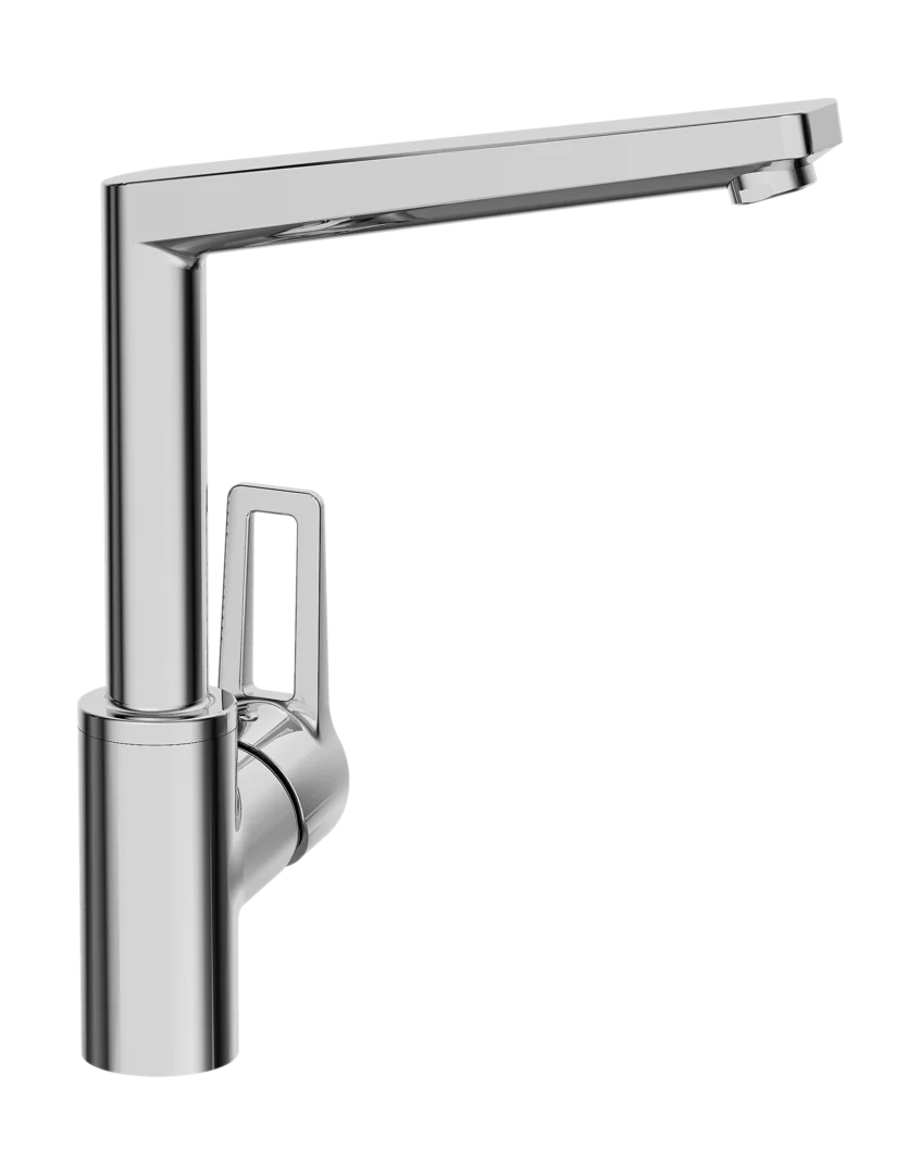 HansaTWIST Einhebelmischer Küchenarmatur Bügelhebel Ausladung 193 mm DN15 Chrom