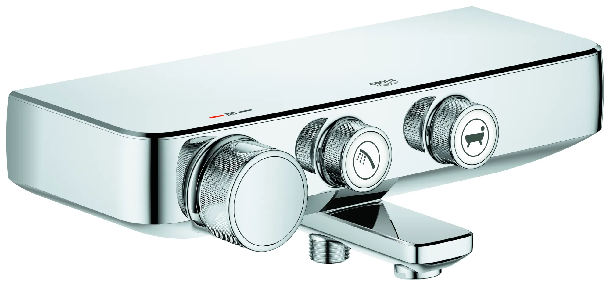 Thermostat-Wannenbatterie Grohtherm SmartControl 34718, Wandmontage, eigensicher, chrom Thermostat-Wannenbatterie Grohtherm SmartControl 34718, Wandmontage, eigensicher, chrom