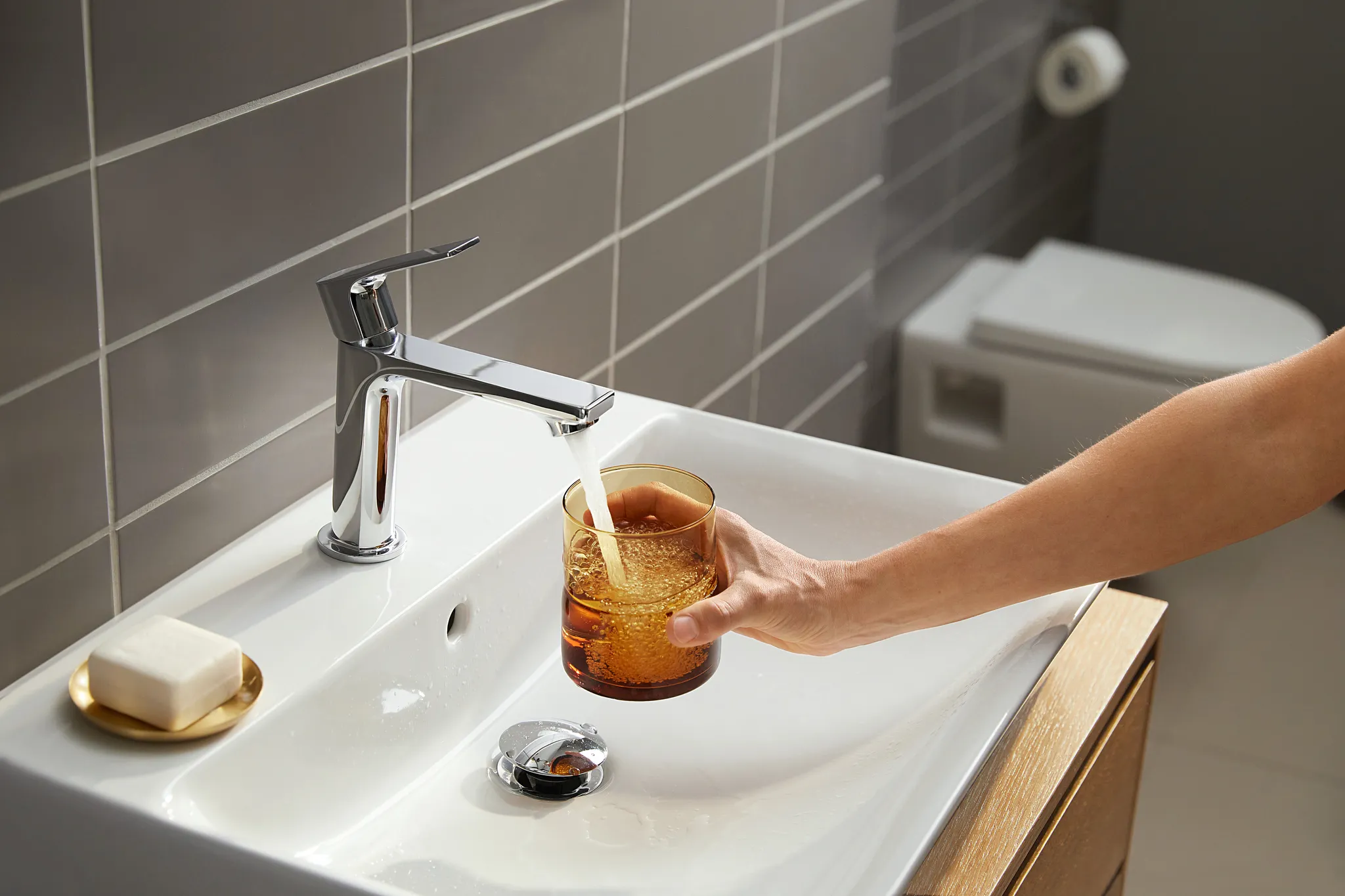 Hansgrohe Rebris E Einhebel-Waschtischmischer 110 CoolStart, Chrom