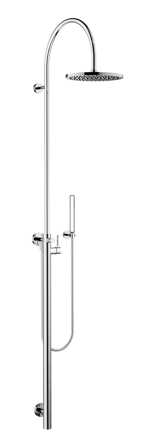 Duschstele mit Brause-Einhandbatterie ohne Handbrause FlowReduce SERIENSPEZIFISCH Chrom 26025661