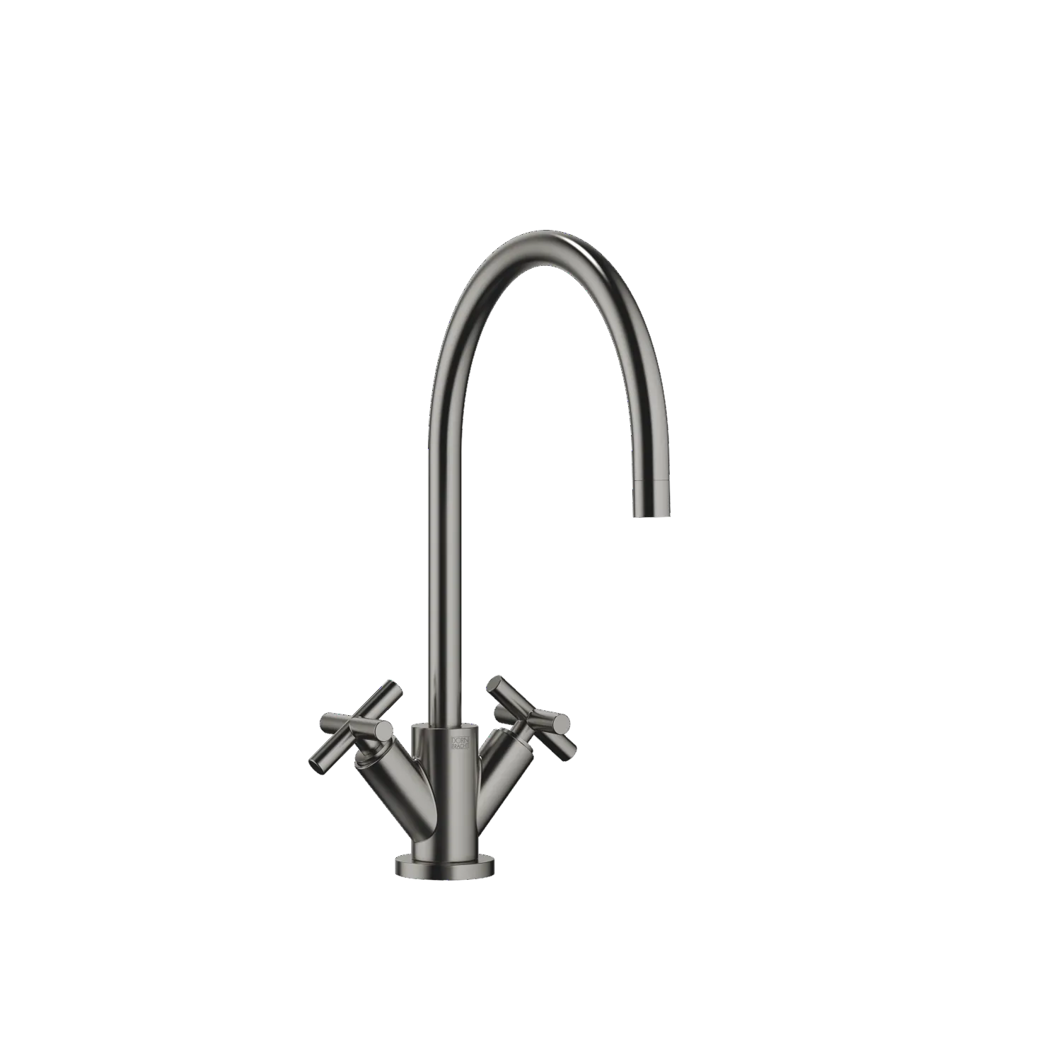 Dornbracht TARA Einlochbatterie Dark Platinum gebürstet, Ausladung 235 mm, Armaturenhöhe 378 mm, Bohrungsdurchmesser 35 mm