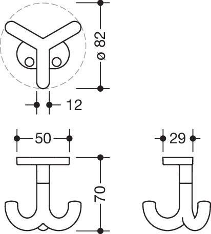 HEWI Dreifachhaken „Serie 477“